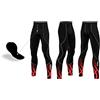 FCX Pantaloni Ciclismo Uomo Invernali Termici - Collant Lunghi Imbottiti Con Compressione - Traspiranti Per Bici Da Corsa E MTB