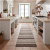 BenasciuttiCasa Tappeto arredo multiuso 55x240 antiscivolo Gourmet a righe marrone