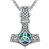 Odinstone Collana vichinga da uomo in argento sterling 925 con ciondolo martello di Thor Collana vichinga Kletisch Mitologia nordica Amuleto Gioielli vichinghi Regalo Donna Uomo