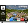 THOMSON 32FQG3S15C TV QLED, SMART TV, 32 ", Full-HD, Processore Arm Cortex-A55*4 1,45 GHz, Nero, Classe E