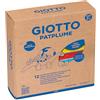 Giotto Patplume, Plastilina Vegetale, 12 x 350 g, colori assortiti