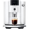 Ⓜ️🔵🔵🔵 JURA E4 Piano White - Macchina da caffè espresso COMPLETAMENTE AUTOMATICA, colore Piano White, 5 Bevande