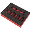 Sealey AK5525 - Set di punte per bussole esagonali a basso profilo da 1/4 e 3/8Sq Drive, 9 pezzi