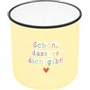 GRUSS & CO Lieblingskerze in Emailleoptik Motiv Schön, dass es dich gibt