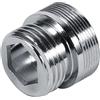 Haofy Adattatore per Rubinetto Lavello in Lega di Alluminio G1/2 da 24 mm a 15 mm con Filettatura Maschio per, Bagno, Impianto Idraulico