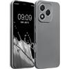 kwmobile Custodia Compatibile con Honor 400 Lite Cover - Protezione Back Case Morbida - Silicone TPU Effetto Metallizzato Grigio Metallizzato