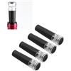 Zerodis 4 pezzi Tappo vino sottovuoto, Set tappi vino conserva freschezza fino settimana riducendo ossidazione, Adatto bottiglie vino olio birra spumante, materiale silicone plastica