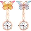 UKCOCO 2 orologi da con clip, orologio da, mini medico, da taschino, con spilla personalizzata, per sorelle, regali