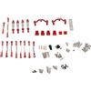 LenTLy Kit di Ricambio di Aggiornamento per Auto RC WPL C24 C14 C14K C24K, Materiale in Lega di Alluminio Durevole Aspetto Squisito, Facile da Installare, Ottimizza Le Prestazioni (Rosso)