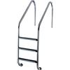 Flexinox Scaletta di Risalita Modello Arco per Piscina Bordo Sfioro in Acciaio Inox AISI 304 - 3 Scalini - Prodotto con Imballo Rovinato