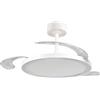 RL LIVE YOUR LIGHT Reality Leuchten Ventilatore KASFJORD R64452131, bianco opaco, metallo, 25W, 2700K - 6500K, 3900lm, pale richiudibili, telecomando incluso, dimmerabile, luce notturna