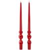 Cereria Di Giorgio - 2 Candele Voluta laccate - Diametro 2.2 cm Altezza 40 cm - Colore Rosso - Durata 14 ore - Standard per candelabro - Home Decor Collection - Artigianale