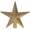Clever Creations - Puntale per albero di Natale - decorazione natalizia a forma di stella in plastica infrangibile - oro con brillantini - 20 cm