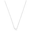 LUXENTER Collana Alphabet finitura argento - Lettera H, Mediano, Metallo, Senza pietra preziosa