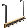 Bestevery Moderno Gancio Sopraporta , Ganci per Porta, Appendiabiti da Parete, Appendiabiti da Porta, Porta Appendiabiti con 6 Ganci, Appendiabiti da Porta con Scalino, per Cucina, Soggiorno, Corridoio, Nero