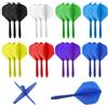Bbtcxjs 24 alette per freccette integrate con gambo, sistema di voli e alberi, accessori per freccette, con filettatura 2BA, accessori professionali (8 colori)
