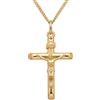 Alexander Castle Ciondolo a forma di crocifisso, croce, in oro 9 carati, con catena lunga 45,7 cm e scatola regalo - Adatto per uomo o donna