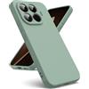 Oududianzi - Cover Compatibile con Xiaomi 15T Pro 5G [Cover in Silicone Liquido] [Interno in Microfibra] Gomma Gel di Silicone Liquido Antiurto Custodia - Matcha