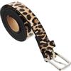 PACKOVE Leopardo - Cintura da donna con motivo leopardato, in pelle, per abito in jeans (lunghezza 100 cm, larghezza 1,9 cm), come mostrato nell'immagine., 105.00X2.50X1.00CM