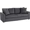 HOMCOM Divano 3 posti con 2 cuscini, molle, tessuto in velluto a coste, 212 cm, grigio scuro | Aosom Italy