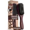 FRAMAR Spazzola Setole Cinghiale - Spazzola Per Coda Tirata, Per lo Slick Back, Boar Bristle Brush, Per Volume e Brillantezza - Velluto Marrone