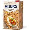 Misura Fibrextra Croccanti - Crackers con Farina 100% Integrale, Semi di Sesamo, Fiocchi d'Avena e Chia, Ricchi di Fibre, Contiene 8 Fette, Confezione Richiudibile Salvafreschezza da 160 gr