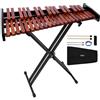 VEVOR Glockenspiel Diatonico Xilofono, 37 Note, Strumento a Percussione Professionale in Legno, con Supporto Regolabile in Altezza 4 Bacchette, Borsa per Trasporto, per Insegnamento Musicale
