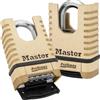 Master Lock 1177D - Lucchetto in ottone con combinazione e gancio ottagonale, 57 mm