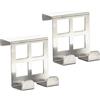 RICOO Ganci da Porta MH030Sx2 in Acciaio Inox Appendiabiti Salvaspazio con Montaggio Facile 6x5x4,5 cm Argento Design Elegante per Bagni Cucine e Uffici