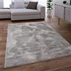 Paco Home Tappeto Salotto Moderno Soggiorno Pelo Lungo Tappeto Morbido Peloso Grigio, Dimensione:80x150 cm