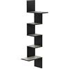Furinno Rossi Libreria, Legno, Grigio/Nero (French Oak Grey/Nero), 5 livelli rettangolari