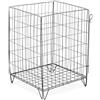 Relaxdays Compostiera in Metallo, per Compost da Giardino, Contenitore per Foglie e Fogliame, HLP: 48 x 46 x 46 cm, Nero