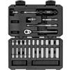 TEKTON 1/4 Inch Drive 6-Point Socket and Ratchet Set, 28-Piece (5/32-9/16 in.) | SKT05102