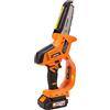 Villager VBT 0520 Cordless Pruning Chainsaw - 18 V, batteria 2 Ah, caricatore da 2,4 A, peso leggero 4 kg, strumento senza catena Tensioning, presa morbida, guida per catena, custodia per il trasporto