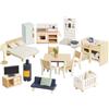 Le Toy Van - Wooden Dolls House Full Starter Furniture & Accessories Play Set for Dolls Houses, Dolls House Furniture Sets - Ages 3+