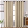 CUCRAF Tende oscuranti lunghe 228,6 cm, isolamento termico per camera da letto, tende oscuranti per cucina, soggiorno, set di 2 pannelli, 133 x 228 cm, beige chiaro
