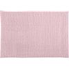 MSV - Tappetino da bagno in microfibra di ciniglia - Pelo lungo, antiscivolo - Comodo anello per appenderlo - Comfort e igiene ottimizzati - Rosa pastello - Tappetino singolo - 40x60 cm