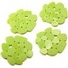 MSV Set 4 Tappetini Doccia o Bagno Antiscivolo Ciottoli in PVC 12x13 cm Verde Anice