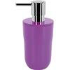 Spirella, elegante e pratico dispenser di sapone liquido, ideale per il bagno o la cucina, capacità 300 ml, dimensioni 7,5 x 7,5 x 16,5 cm, viola