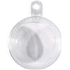 Rayher 39471800 - Sfere di plastica divisibili di 5 cm di diametro, set da 6 palline di plastica trasparente da riempire, sfere in acrilico con occhiello per appenderle, 2 pezzi
