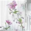 Spirella Tenda Doccia Antimuffa - Antibatterica - Lavabile - Impermeabile - Poliestere - Fantasia Fiori di Anemone - 180 x 200 cm