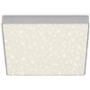 Briloner - Plafoniera a LED con motivo a stella, lampadario, lampada senza cornice, pannello LED, temperatura di colore bianco neutro, 287x287 mm, colore argento