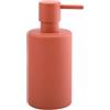 Spirella Dispenser di Sapone a Tubo Pompa in Acciaio Inossidabile - Dispenser di Sapone Liquido - Porcellana - 300 ML - Durevole e Robusto - Rosso Opaco