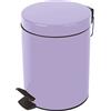 Spirella - Cestino a pedale in Acciaio SYDNEY - Design Moderno, Apertura Facile, Secchio Interno Rimovibile - Accessorio per Bagno o Cucina - Lavanda - 3L