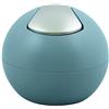 Spirella Cestino da Bagno, Contenitore per Cosmetici, 1 litro, Finitura Lucida o Opaca, con Coperchio Basculante, Cestino da Tavolo, Blu Opaco