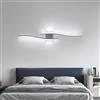 Comely Applique da Parete Interno LED, 27W 3000LM Lampada da Parete LED | Bianco Lampada a Muro Up Down per Soggiorno, Camera da Letto, Corridoi, Bianco Freddo 6500K