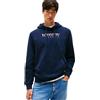 Tommy Jeans Uomo Felpa con Cappuccio Regular Fit, Grigio (Lt Grey Htr), XL