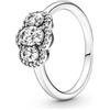 PANDORA Three Stone Vintage 190049C01-50 - Anello in metallo, zirconia cubica, Metallo, zirconia cubica