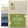 Dreamzie Lenzuolo Singolo Con Angoli Organico Cotone 80x160 cm - Beige - Certificato senza Prodotti Chimici (Oeko TEX)