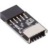 Cablecc Adattatore di prolunga maschio USB 3.1 da presa a USB 3.1 tipo E a USB 2.0 9 pin 10 pin scheda madre header maschio